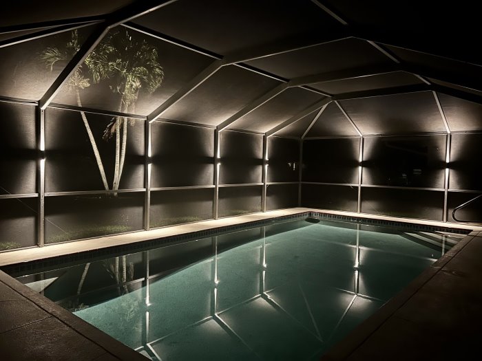 Pool cage and lanai lighting design