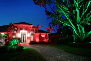 Outdoor lighting color changing system